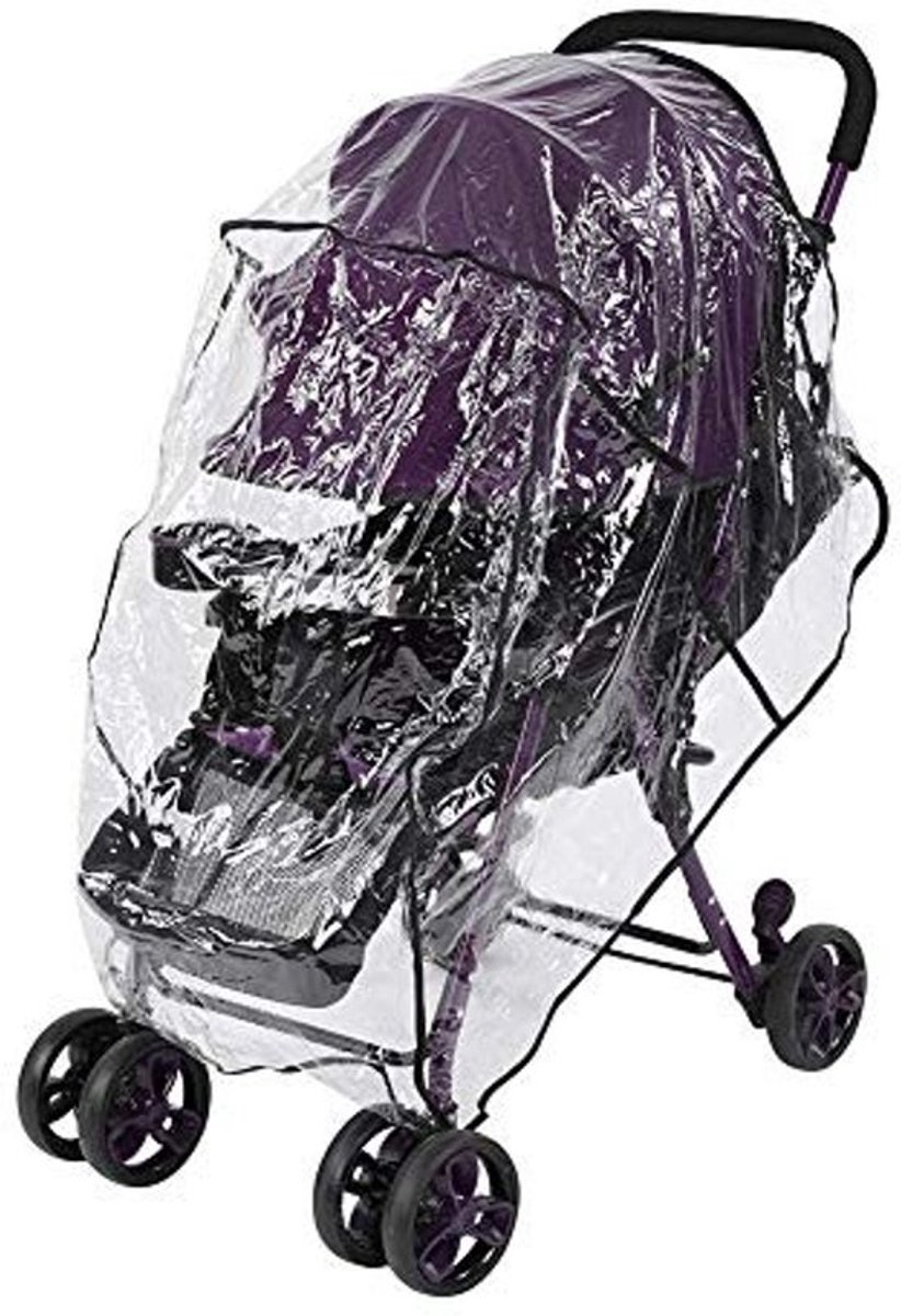 Regenbescherming Waterdicht - Transparant Windscherm - Beschermhoes - Milieuvriendelijk PVC - Scheurvast en Duurzaam - Eenvoudig te Bevestigen - Kinderwagenhoes