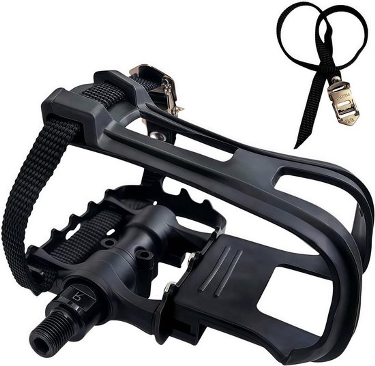 Fiets Pedalen met Clips en Straps voor Buiten en Binnen - 2 Sealed Bearings, 9/16 Inch Spindel, Lichtgewicht en Duurzaam