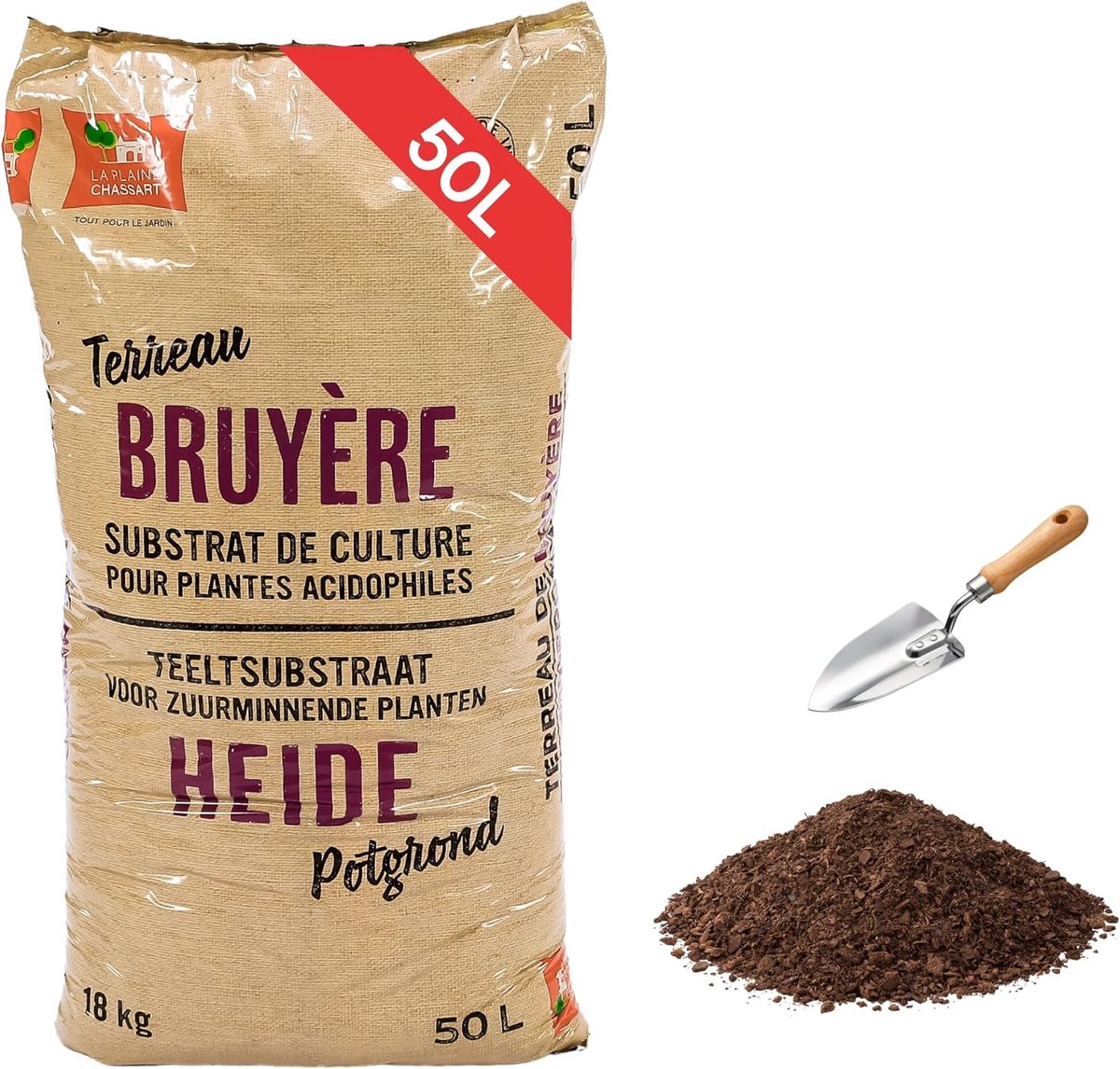 SnelShoppen - Organische Zuurminnende Grond 50L - Ideale Tuingrond voor Rododendron, Hortensia, Azalea - Hoogwaardige Heidegrond voor Bloeiende Plante