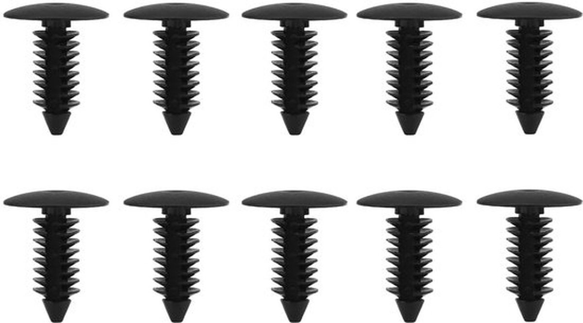 Klinknagels 100 Stuks - Universele Borgclips - Duurzaam Nylon - Antislijtage - Bevestiging Auto-onderdelen - Veilig Vastgehouden - Bevestigingsclips
