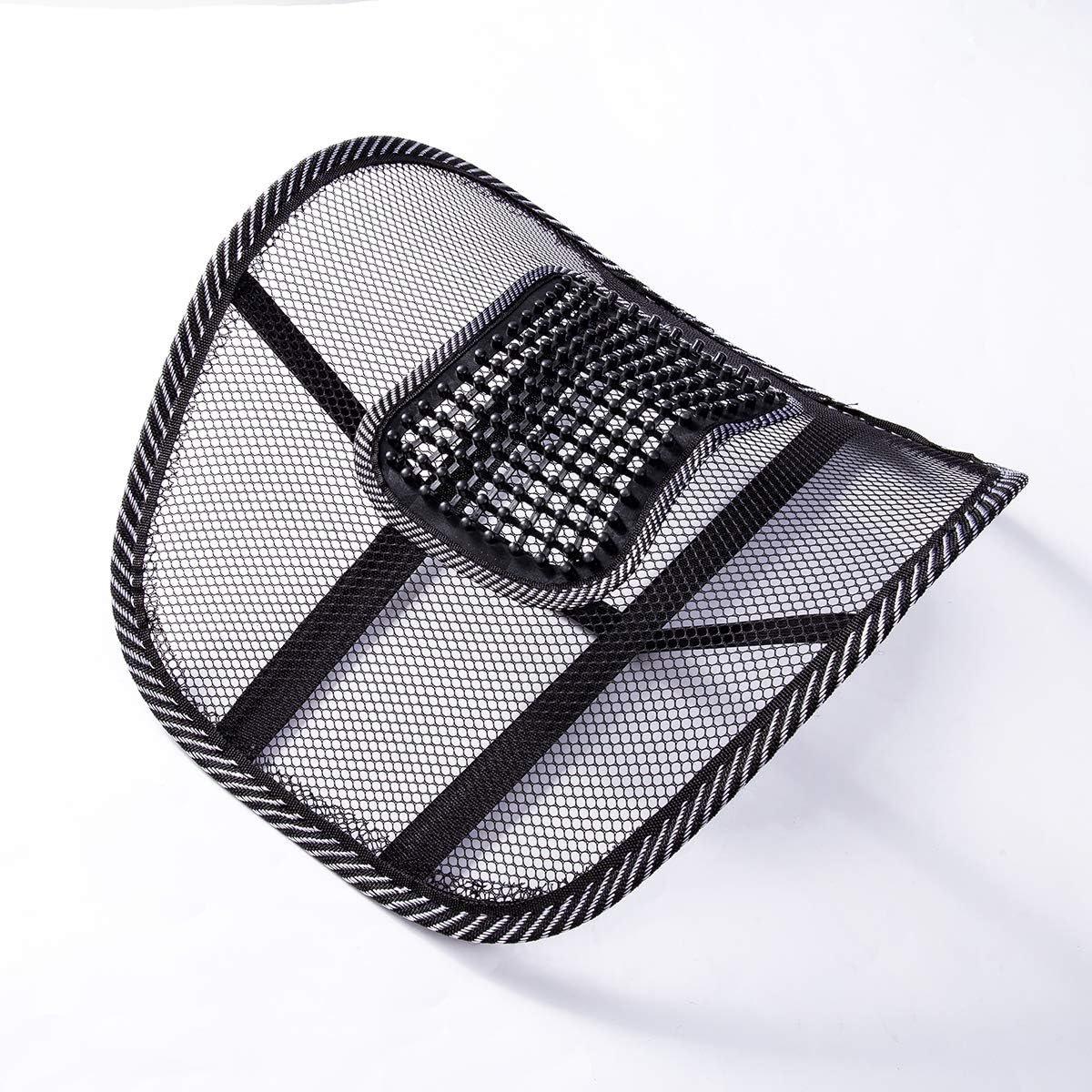 Set Van 2 Ergonomische Rugsteun Auto - Ergonomische Rugsteun Bureau Stoel - Rugsteun Autostoel - Lendenkussen - Ruggensteun - Lendensteun - Met Massagefunctie - Ademende Lendensteun Van Mesh - Rugpijn - Comfortabel - Voor Kantoor, Thuis En Auto