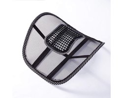 Set Van 2 Ergonomische Rugsteun Auto - Ergonomische Rugsteun Bureau Stoel - Rugsteun Autostoel - Lendenkussen - Ruggensteun - Lendensteun - Met Massagefunctie - Ademende Lendensteun Van Mesh - Rugpijn - Comfortabel - Voor Kantoor, Thuis En Auto