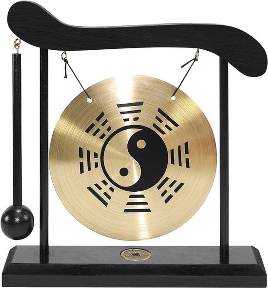 Mini Gong Percussion Instrument voor Thuisdecoratie, Desktop Gong met Slaghamer, Compacte Tafelgong voor Muziek en Geluidsbeleving