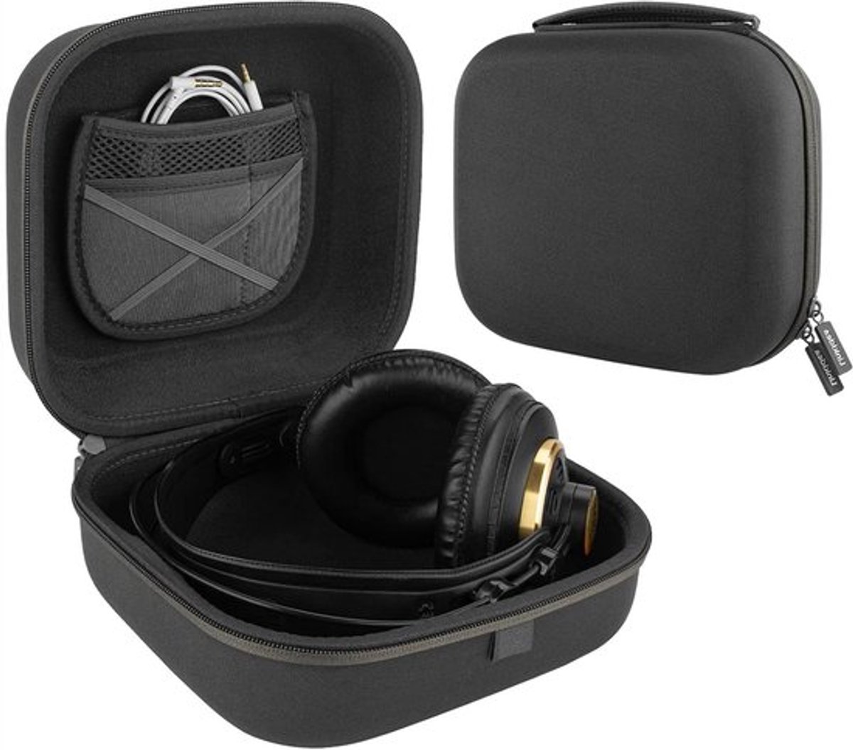 Draagbare Hoofdtelefoon Case voor AKG, Sennheiser en Philips - Beschermende Hardcase met Kabel voor Reizen (Grijs)