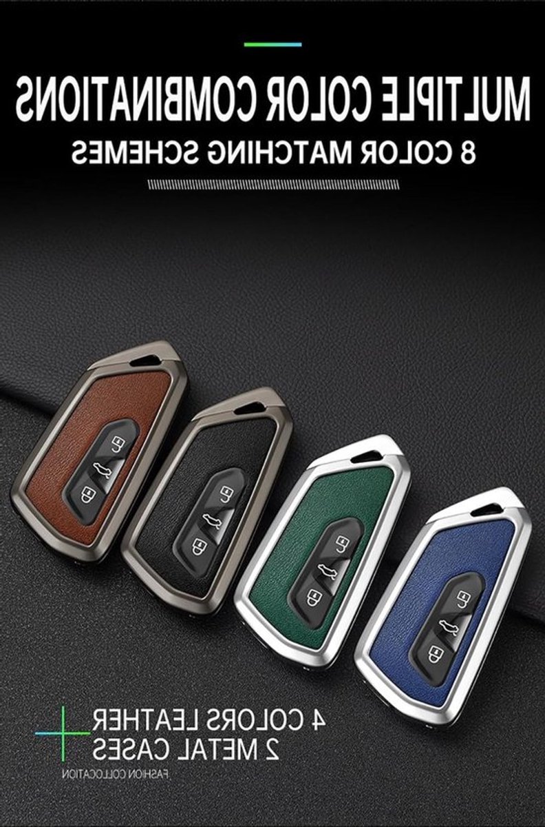 Beschermende Sleutelhanger voor VW Golf 8, ID3, ID4, Skoda Octavia en Seat Leon - Zwart, Geschikt voor 3 Sleutels, Duurzaam en Stijlvol Design