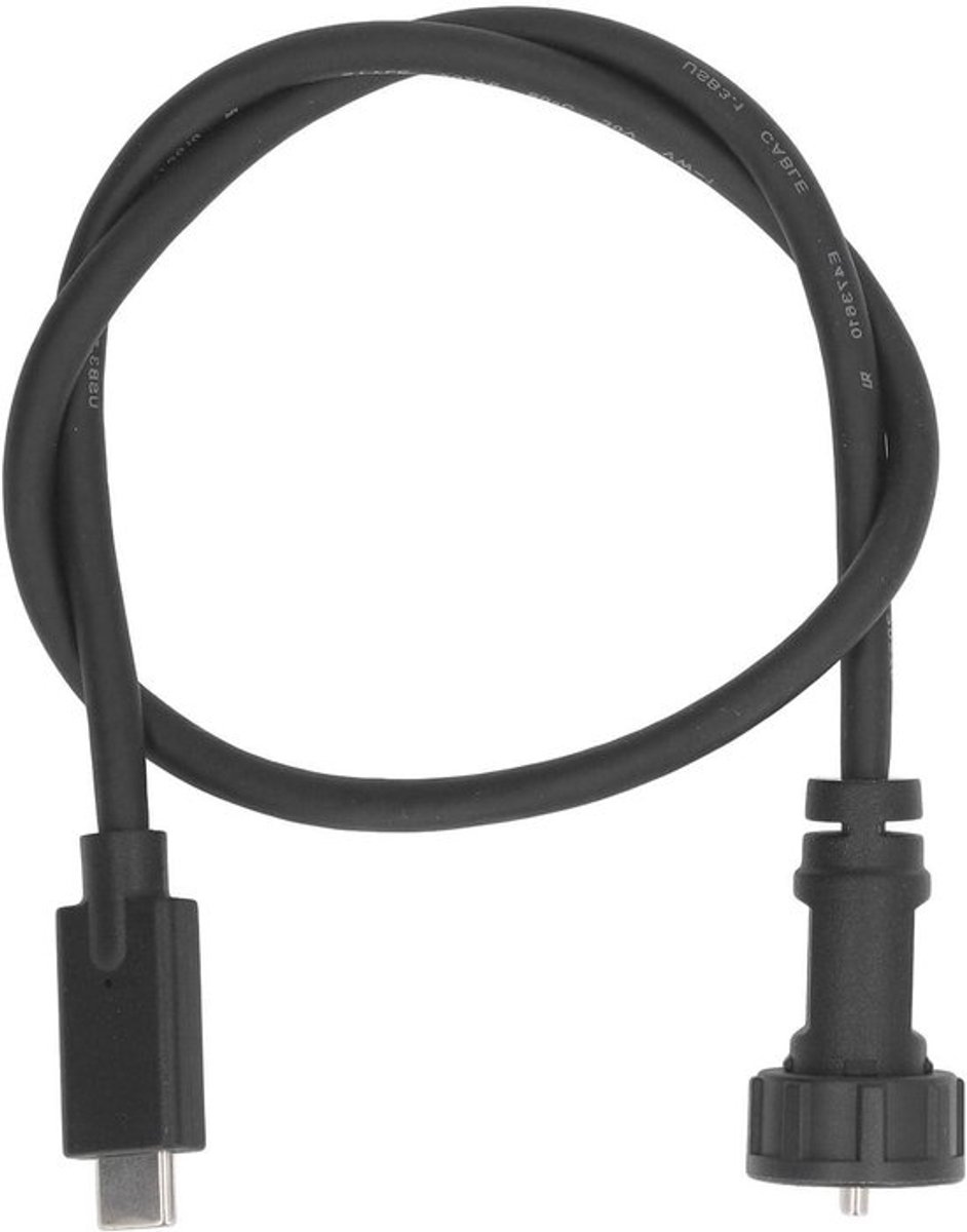 USB-C kabel 0,5 meter waterdicht met 30V 1,5A vermogen - Mannelijk naar mannelijk - Plug-and-play ontwerp