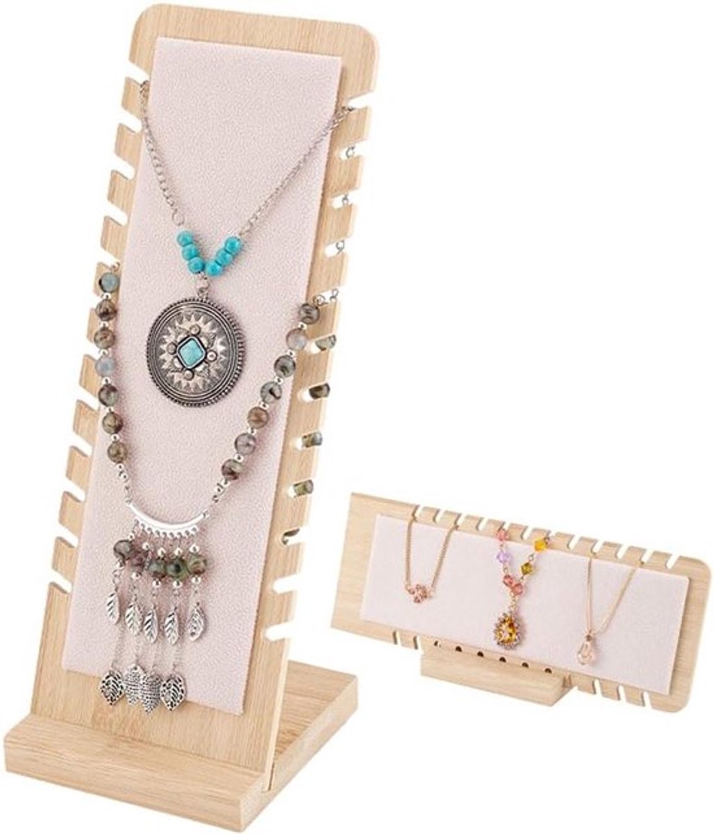 Ketting Armband Houder Sieraden Display Stand Houten Organizer Opslag Voor Thuis en Winkel 10x25,4 Inch