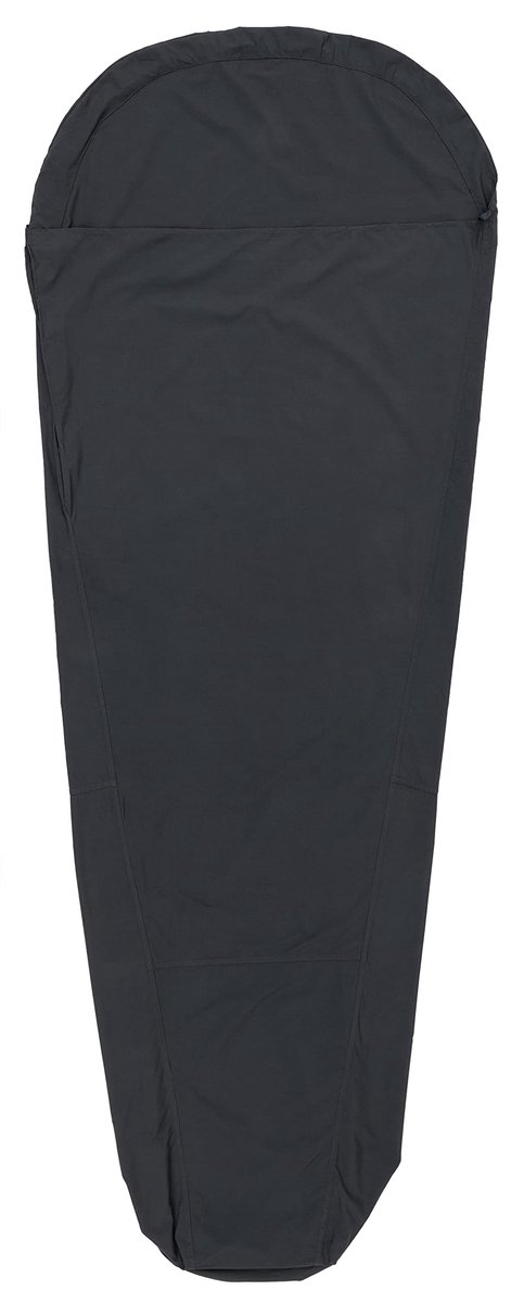 SnelShoppen - Poly Katoen Mummy Slaapzak Liner Charcoal - Ideaal voor Camping, Wandelen en Avonturen - Eenvoudig te Reinigen en Beschermt je Slaapzak