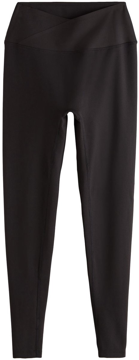 Next - Dames - Ultimate Comfort sportlegging met hoge taille en gekruiste voorkant - Zwart