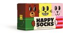 Happy Socks dieren giftbox met drie paar kindersokken: beer, kat en konijn.