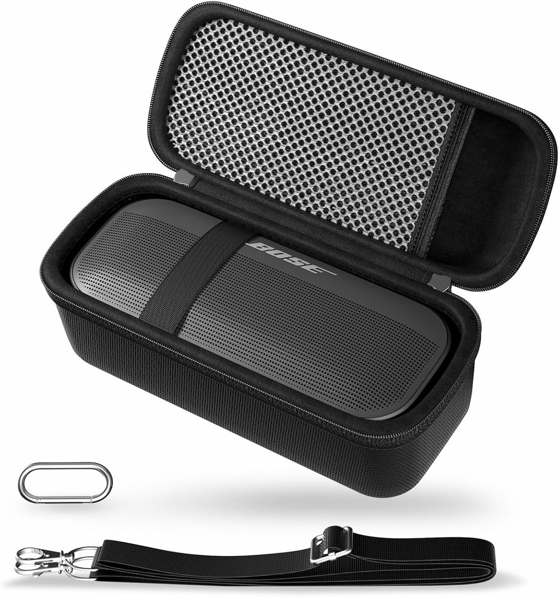 Draagbare Bluetooth speaker hoes voor SoundLink Flex - Beschermende case, Zwart, Geschikt voor reizen en opslag