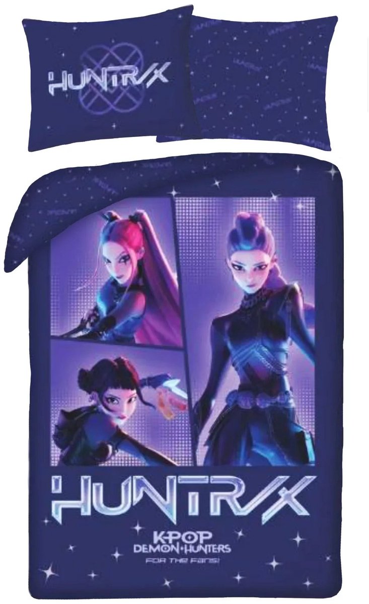K-pop Demon Hunters dekbedovertrek Cosmic 140 x 200 cm - katoen