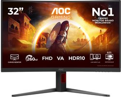 AOC G4 C32G4Z computer monitor 80 cm (31.5") 1920 x 1080 Pixels Full HD LCD Zwart, Rood