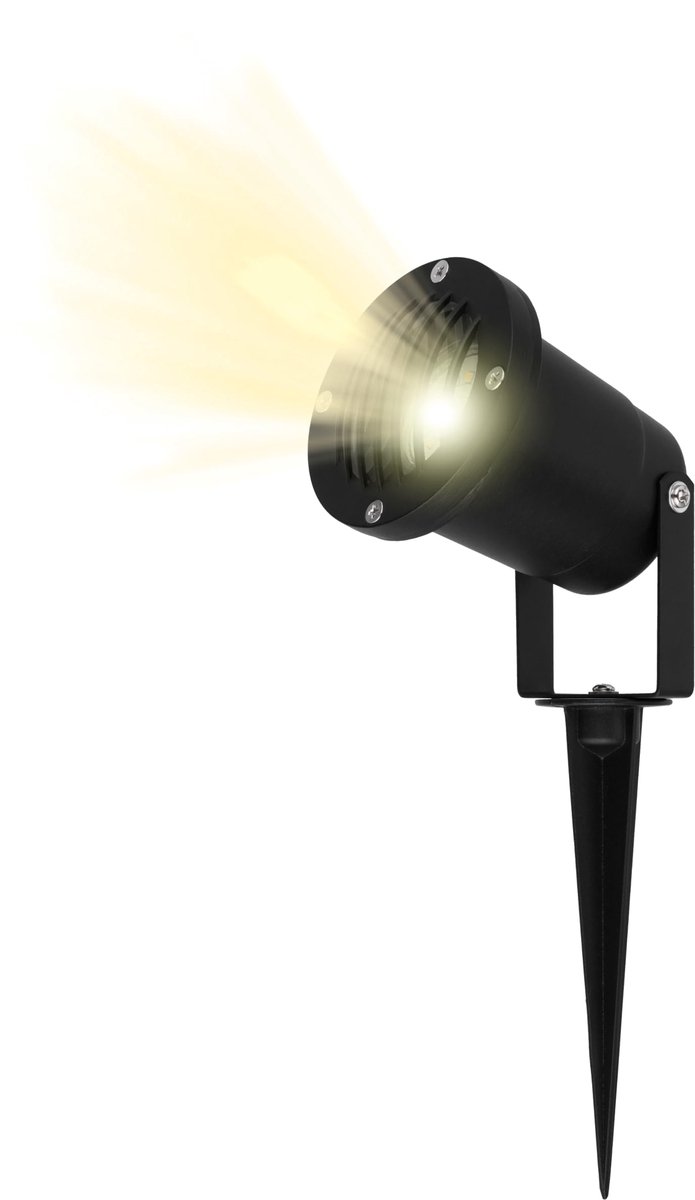 SnelShoppen - Tuinverlichting LED - Draaibare Buitenlamp IP65 Aluminium - 230lm, 3W - Zwart - 32cm Hoog - Perfect voor Tuin, Padverlichting, Buitenrui