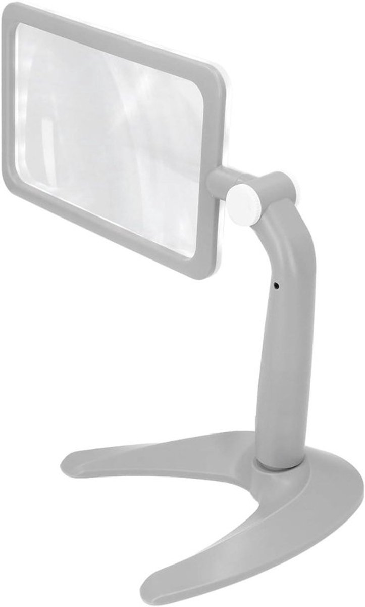 LED Vergrootglas met Standaard | Verlicht Leesvergrootglas | Bureauvergrootglas met 180° Rotatie | Voor Senioren en Slecht Zicht