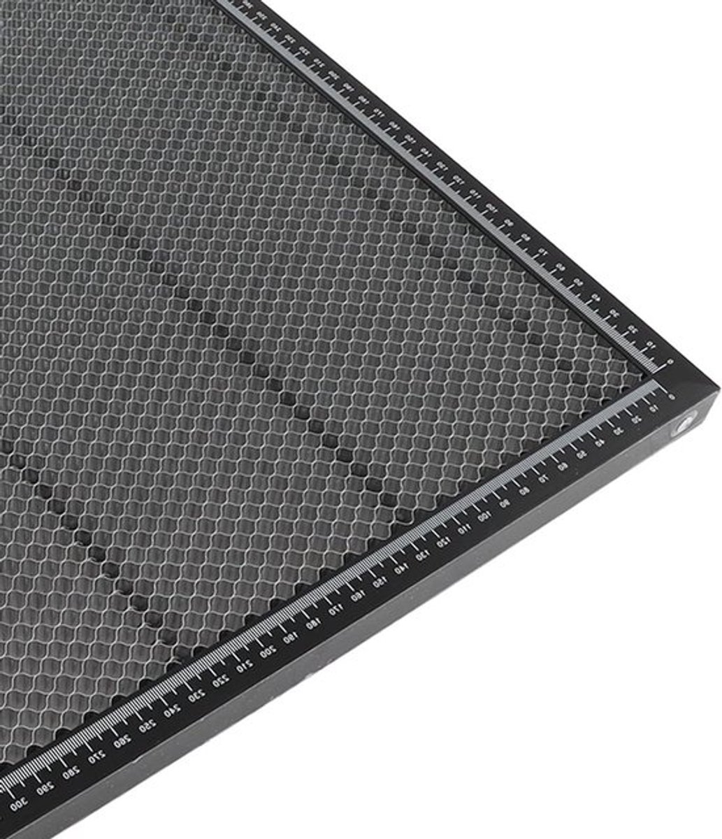 Aluminium Laser Bed met Warmteafvoer, 38 x 40 cm, Ideaal voor CO2 CNC Snijmachine en Werktafel met Honingraatstructuur