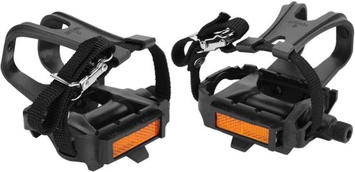 Pedalen voor Fietsen met Clips en Straps voor Spin Bikes en Buitenfietsen - Ideaal voor Fietsaccessoires en Sportieve Training