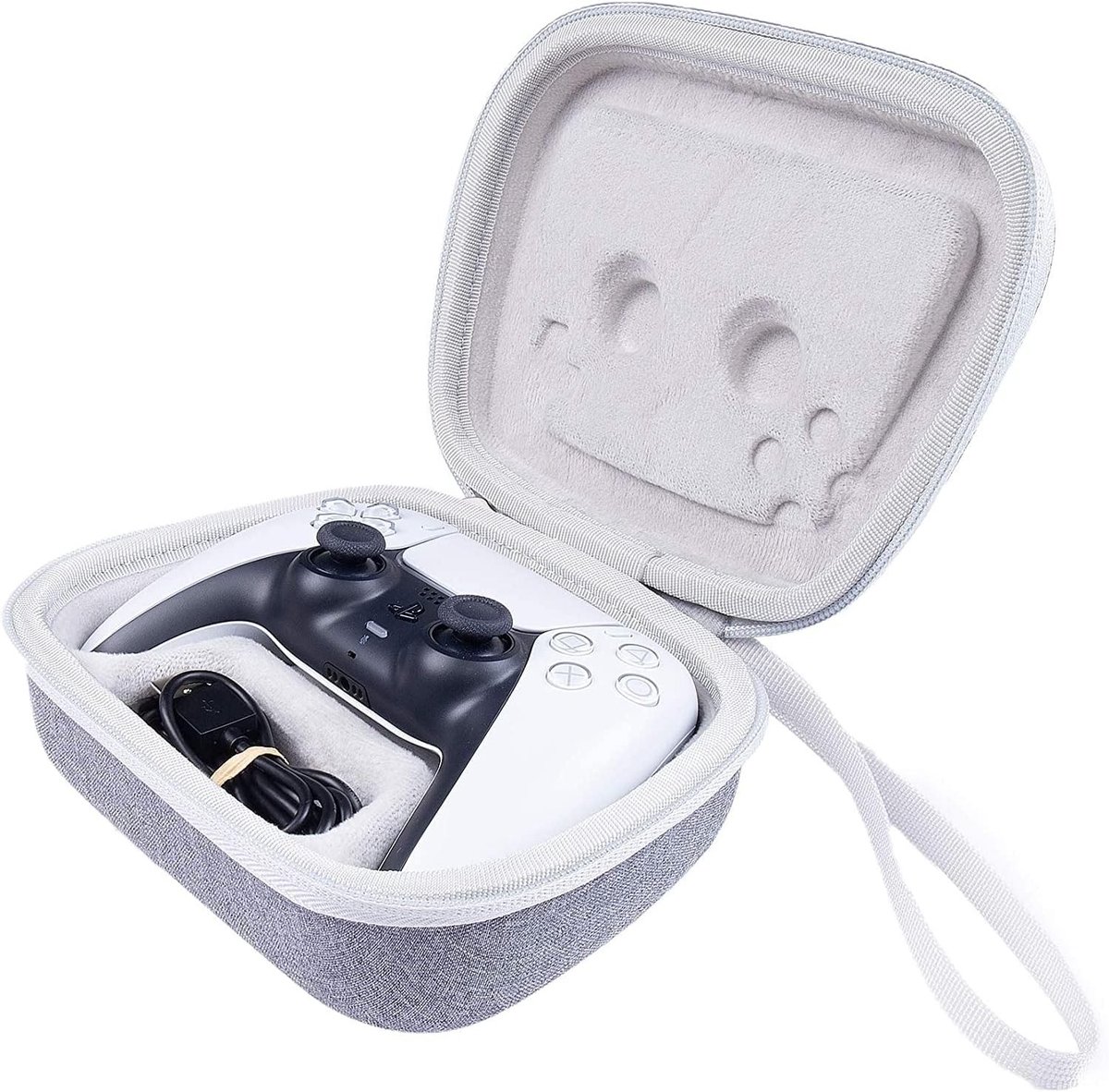 Harde Reiscase voor Sony Playstation 5 PS5 DualSense Controller - Bescherming, Opbergruimte en Draagbaarheid (Grijs)