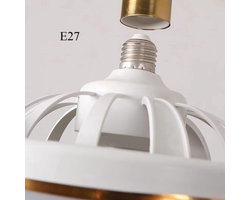 Plafondventilator Met Verlichting - Smart Lamp Met Afstandsbediening – Plafonniere Keuken Lamp Met 3 Ventilatiesnelheden & Dimbare Kleuren - Woonkamerlamp – Plafond Ventilator Lamp Met Hoekinstelling
