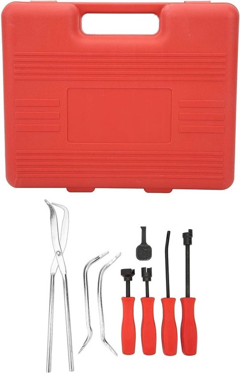 8-delige Set Remklauw Trekker Gereedschap Kit voor Remmen Afstellen en Onderhoud - Universeel Staal met Oxidatie en Opslagdoos
