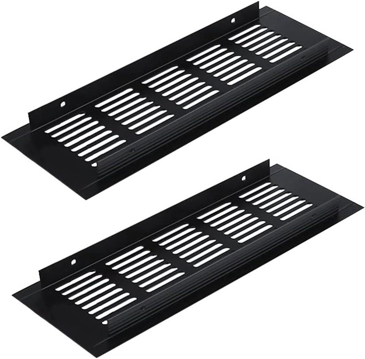 Ventilatieroosters - Luchtgaten - Ventilatie Verbeteren - Duurzaam Materiaal - 80x225 MM - Zwart