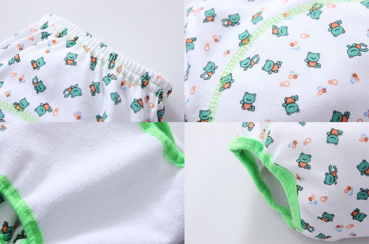 SnelShoppen - Set van 6 Wasbare Oefenbroekjes voor Baby Jongens, Katoen, Dierenprint, 3-4 Jaar, Ideaal voor Potty Training