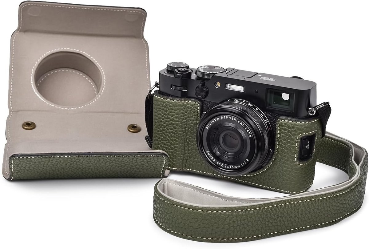 Camera Case en Half Case voor Fuji X100VI, PU Leer Bescherming voor Fujifilm X100, Ideaal voor Fotografie en Reizen
