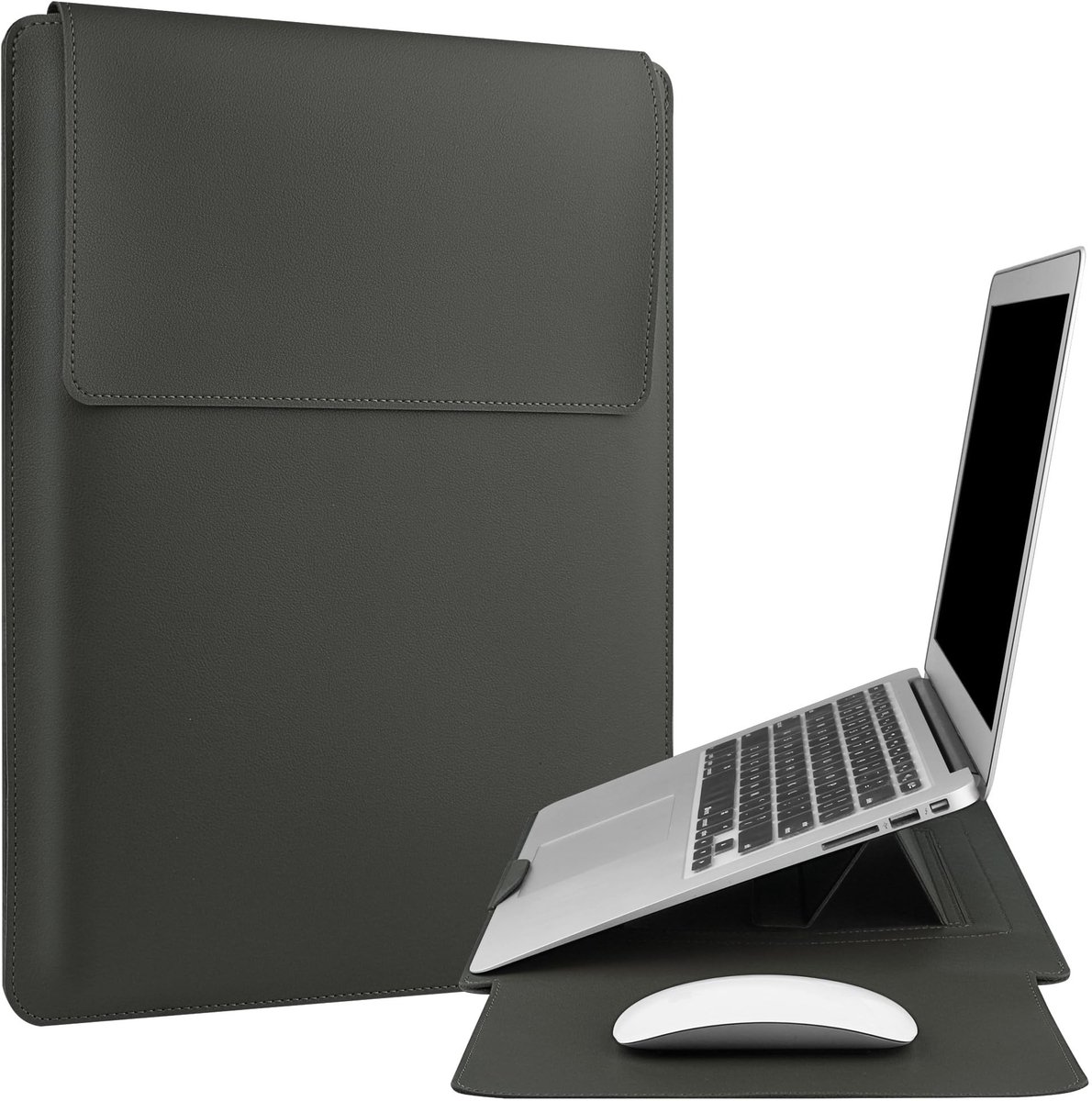 Dailygoods - HoYiXi 17,3" laptophoes voor Essential 17/ TPN-I139_320M3AV (2023/2025)/HP Pavilion Envy 17, compatibel met IdeaPad/LG Gram/ASUS/Dell/ROG Strix/Acer 17''-17,3'' laptoptas, groen (grijs, 17'')