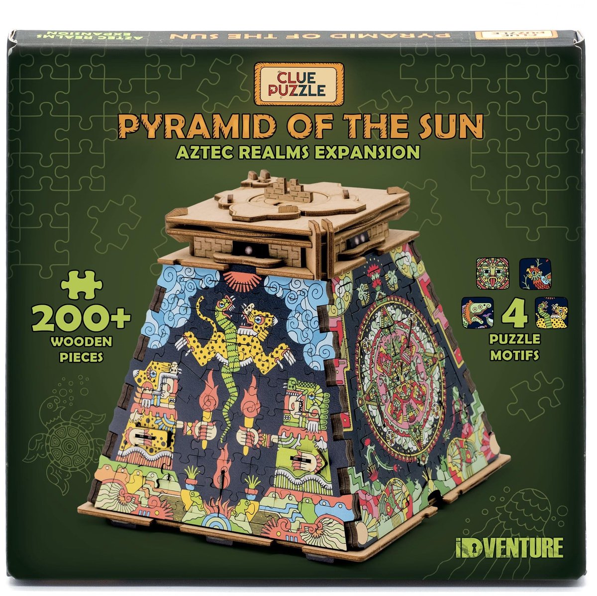 Dailygoods- Puzzelbox met Jigsaw Puzzel - Escape Room Spel - Houten Puzzels Volwassenen - Geschenkdoos - Sequentiële Puzzels - 4 x Motieven - Puzzelgrootte 20 x 12 cm