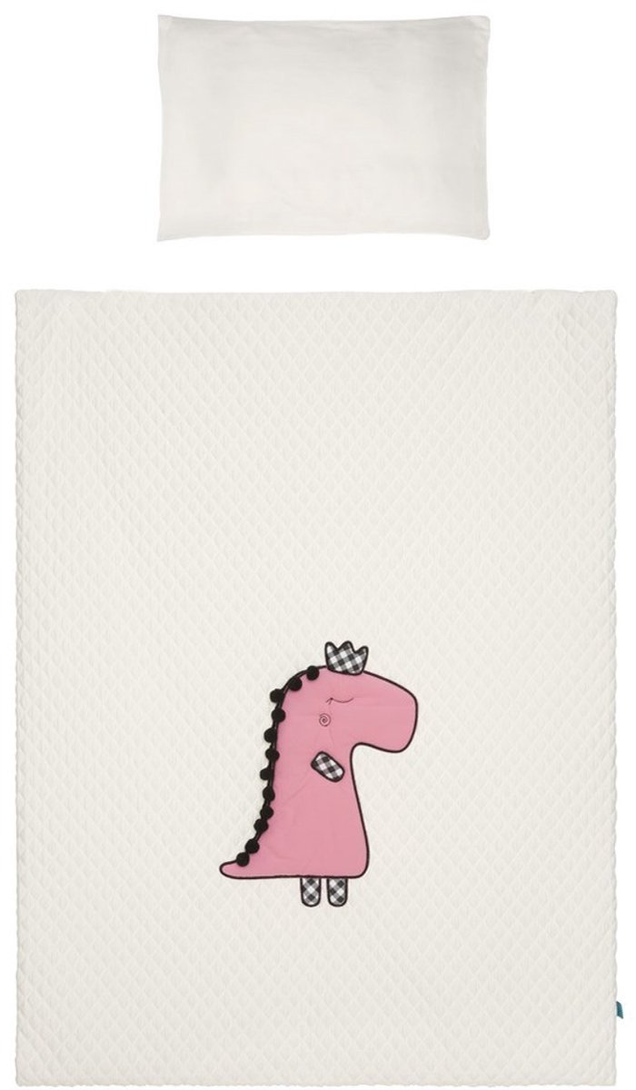 Belisima Dino 3D ledikantset 100x135 cm roze - Babybeddengoed