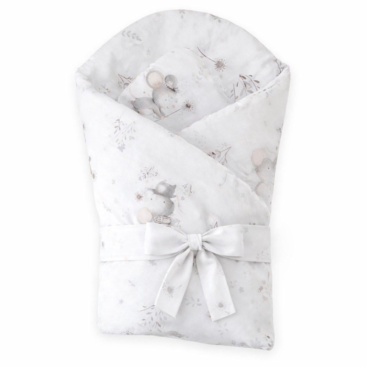New Baby inbakerdoek Cute Mouse 80x80 cm - Wikkeldoek