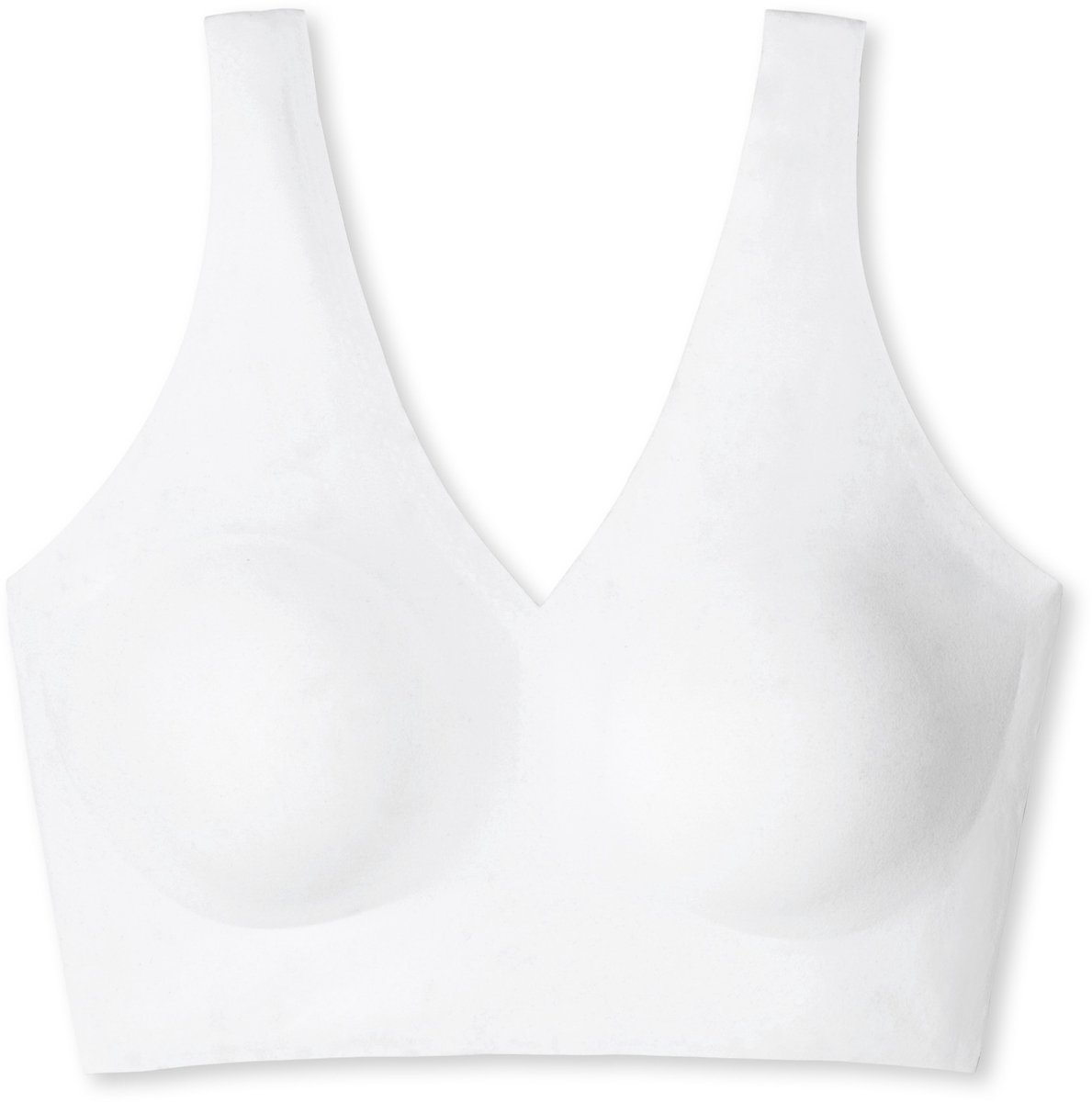 Schiesser Invisible Soft Bustier - uitneembare pads naadloos - Dames - Beha wit