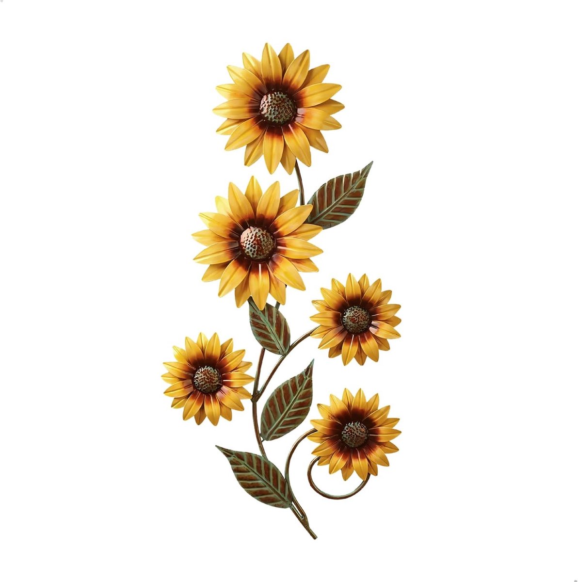 xyuayamz Metalen muurdecoratie, zonnebloem, wanddecoratie van metaal, bloemen, wanddecoratie voor thuis, woonkamer, slaapkamer, tuin