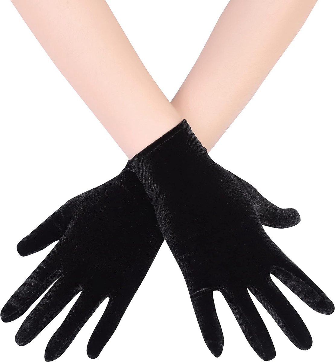 Handschoenen Voor Vrouwen 1920 Flapper Elastische Polslengte Banket Handschoenen Thee Party Halloween Kostuum Handschoenen