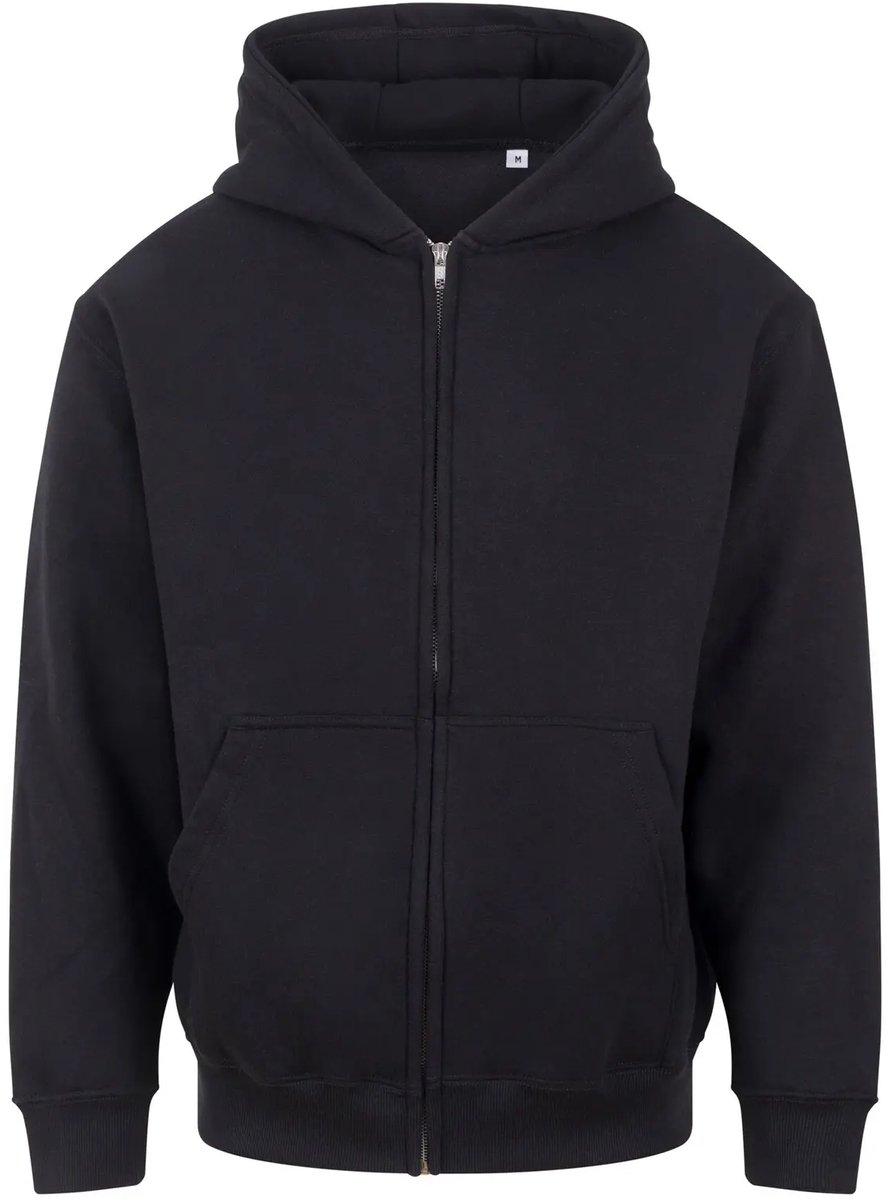 Dikke zip-hoodie Just Hoods Vision Diepzwart