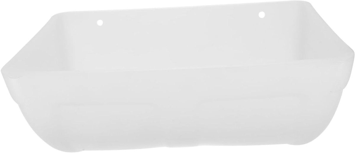 Automatische Voederbak - Kippenvoerbak Emmer - Pluimvee Voeren - Lichtgewicht Wasbaar - 28 cm Lengte - Wit