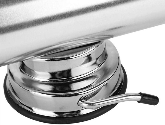 Professionele worstmachine - Uitgerust met 3 spuitmonden - Handmatige worstvuller - Vleesvuller - Voedselveilig - Geschikt voor zelfgemaakte worsten en vleesvulling - Vuller van aluminiumlegering - 1,4 kg - Roestvrij staal - Zilver — afbeelding 5