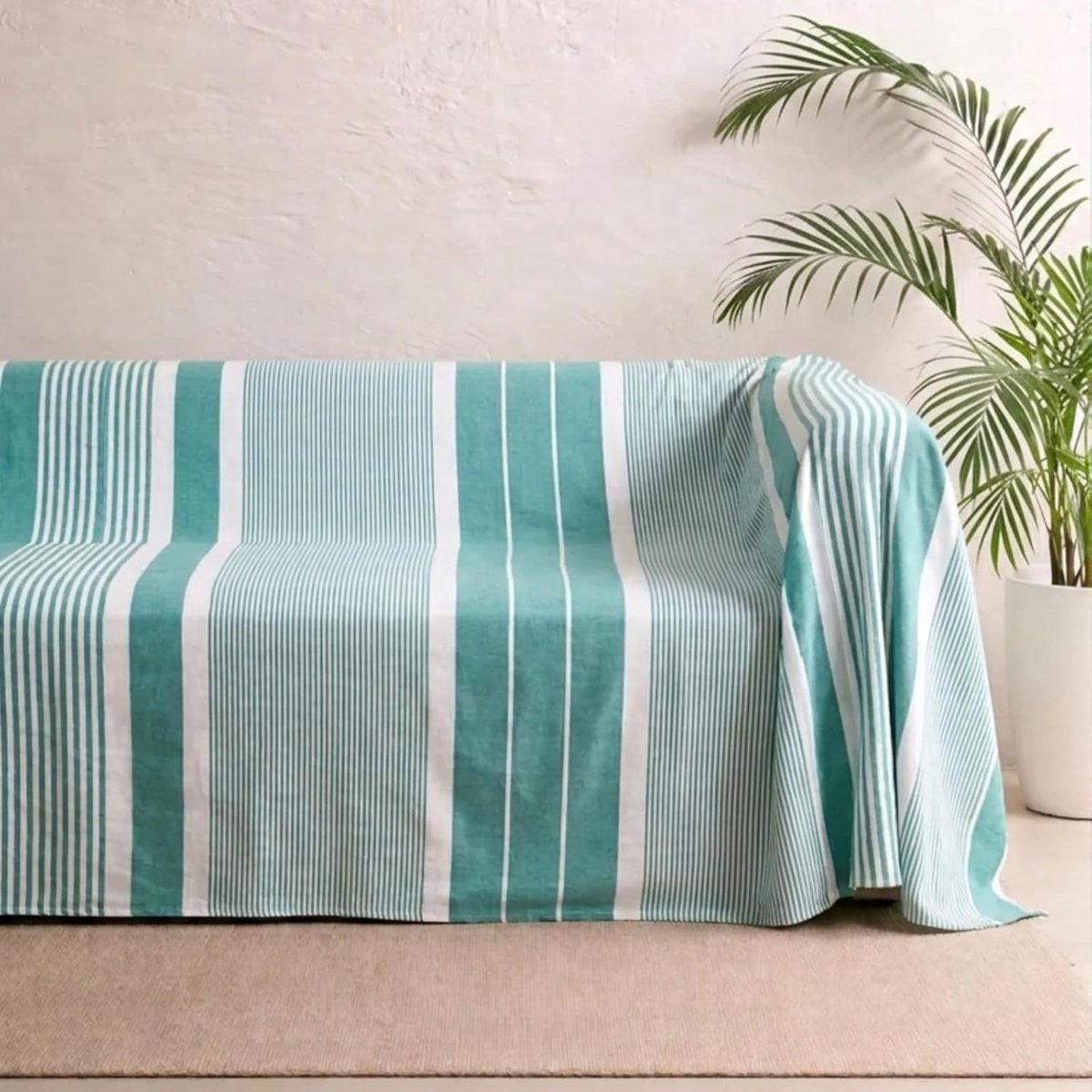 Licht Zomerdekbed - Dunne, Frisse en Zachte Zomersprei - Ideaal als Bankovertrekstof of Multifunctionele Plaid voor Bed en Bank - Zeegroen, 170 x 260 cm