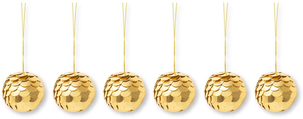 vtwonen - Kerstballen - Papier - Goud - 12 cm - Set van 2