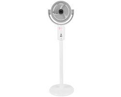 Stille vloerventilator - 5 windsnelheden, 8-uurs timer, 180° draaibaar, 3 hoogte-instellingen,…