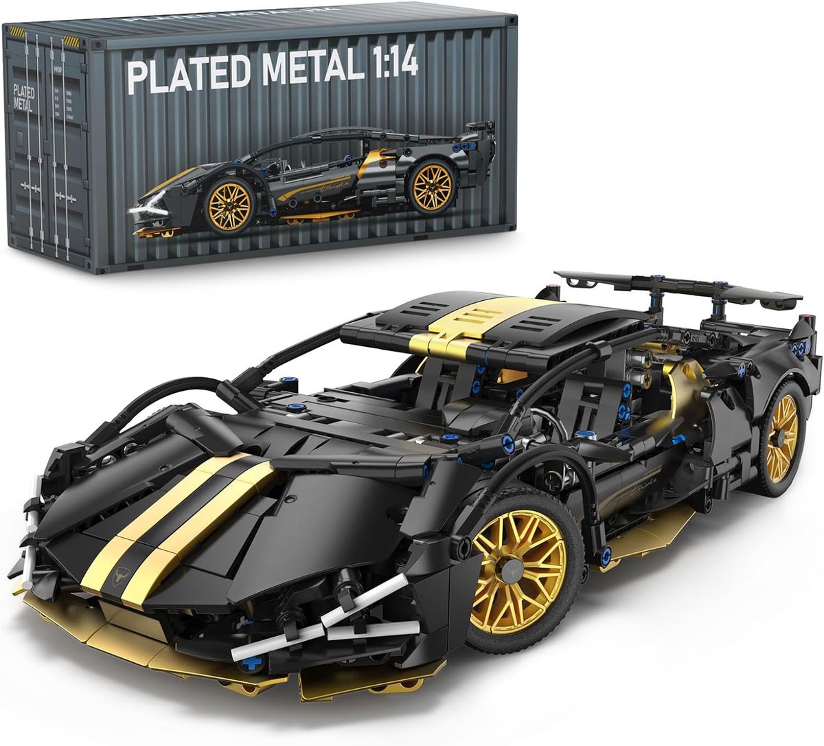 Bouwset Met Sportwagenblokken - Bouwpakketten Voor Raceauto's - 1280 Stuks Moc-Supercarmodellen - Voertuigbouwspeelgoed Cadeau