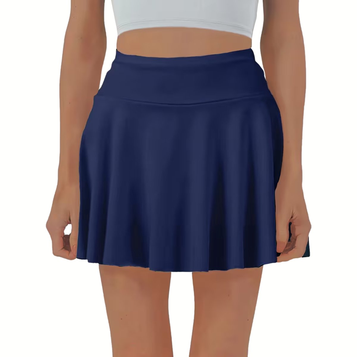 Currero Broekrok Dames Skort Skirts Skirt Rok Midi Korte Broek Culotte Wandelrok Rokje Legging Blauw