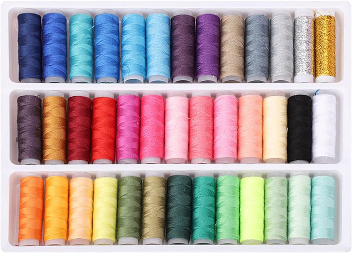1 Set Van Gekleurde Naaigaren, Handgemaakte Naaigaren, Duurzame Naaigaren, Kleurrijke Diy Draad, King Reparatie Accessoires.