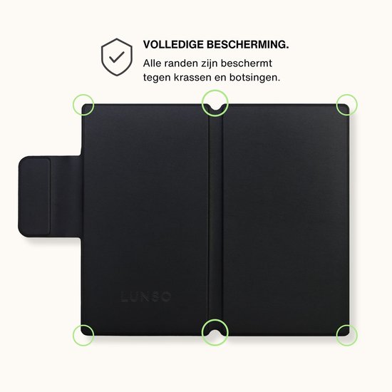 Lunso ReMarkable Paper Pro Move Slim magnetisch sleepcover PU leer hoes - Zwart van Lunso — afbeelding 2