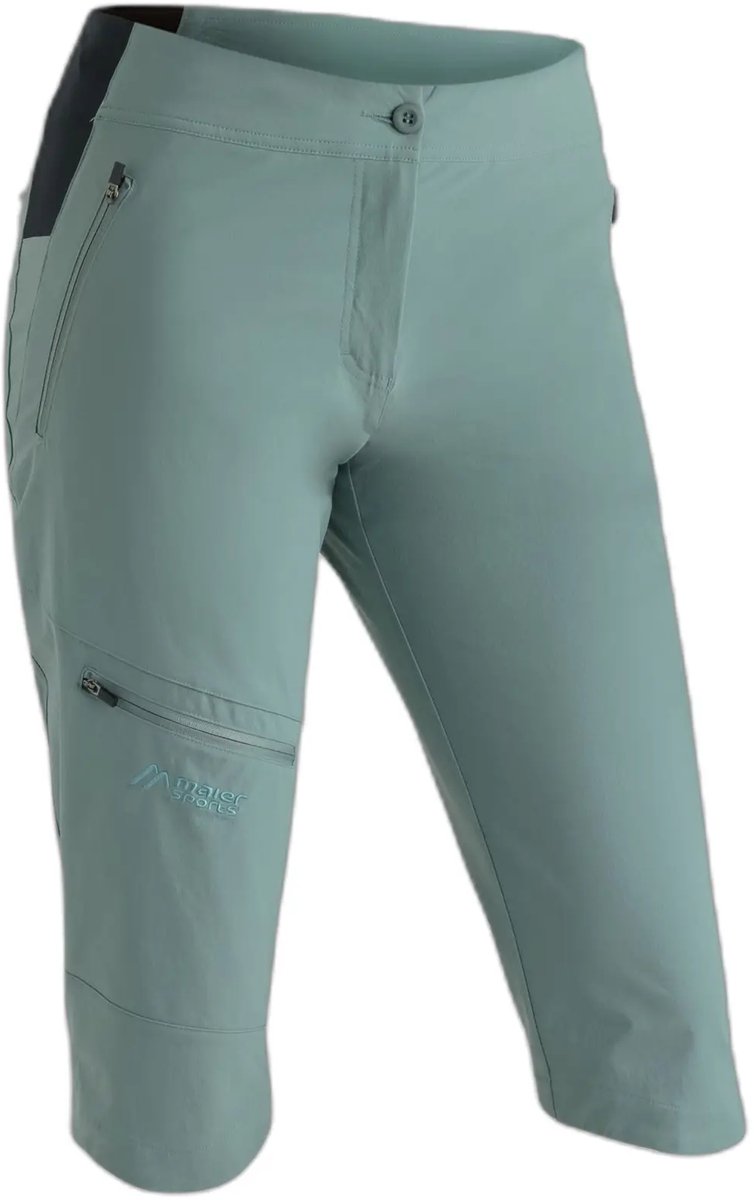 Slim Wandelsbroek Dames Maier Sports Capri Vario Groen