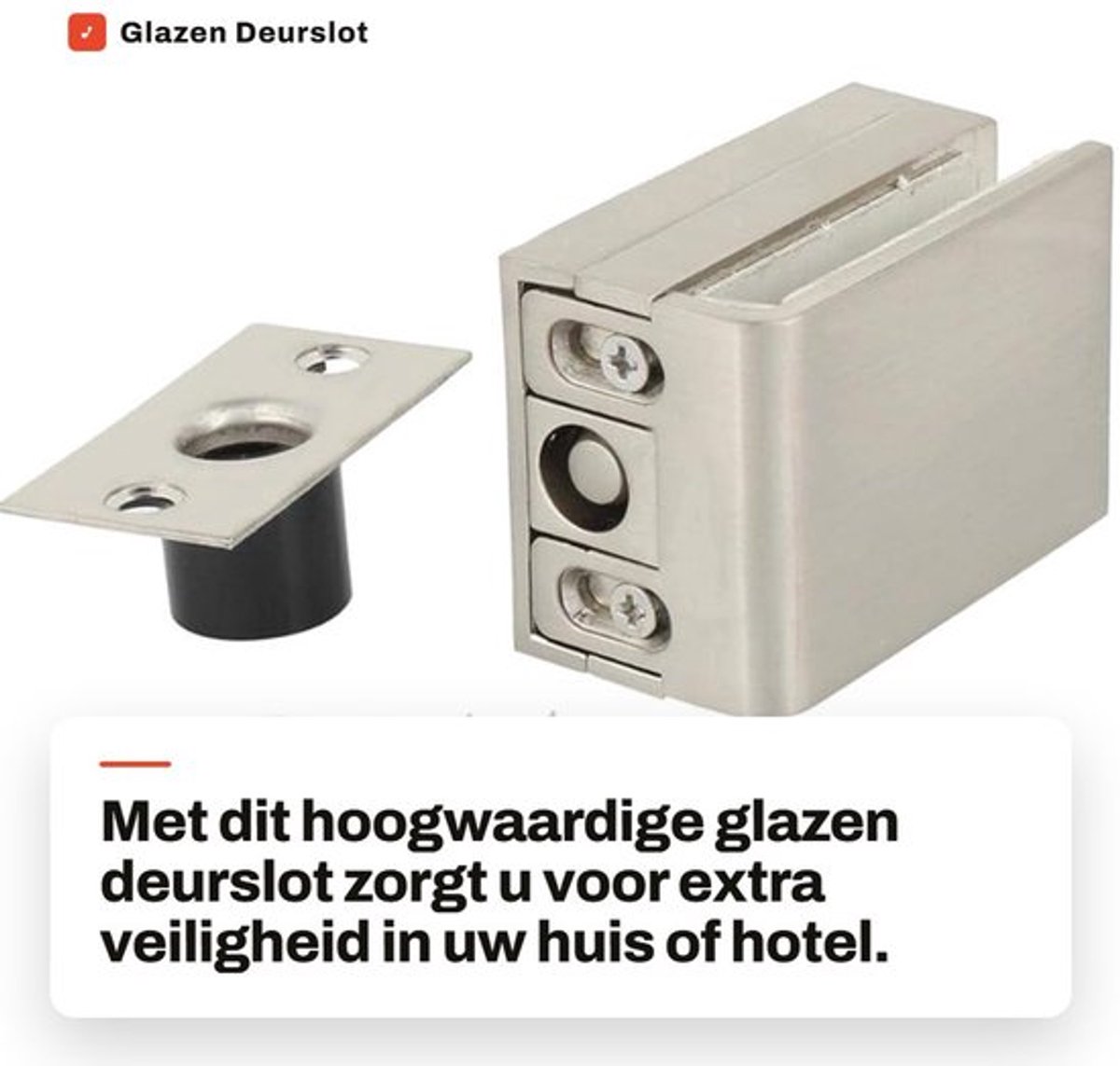 Deurslot Vergrendeling - Glazen Deurbout - Draaiknop - Messing/Zinklegering - Eenvoudige Installatie - Hoge Kwaliteit