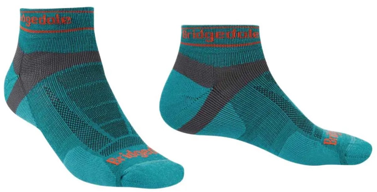 Bridgedale Trail Run Ultralight T2 Merino Sport Low Korte Sokken Groen,Blauw EU 40-43 Man