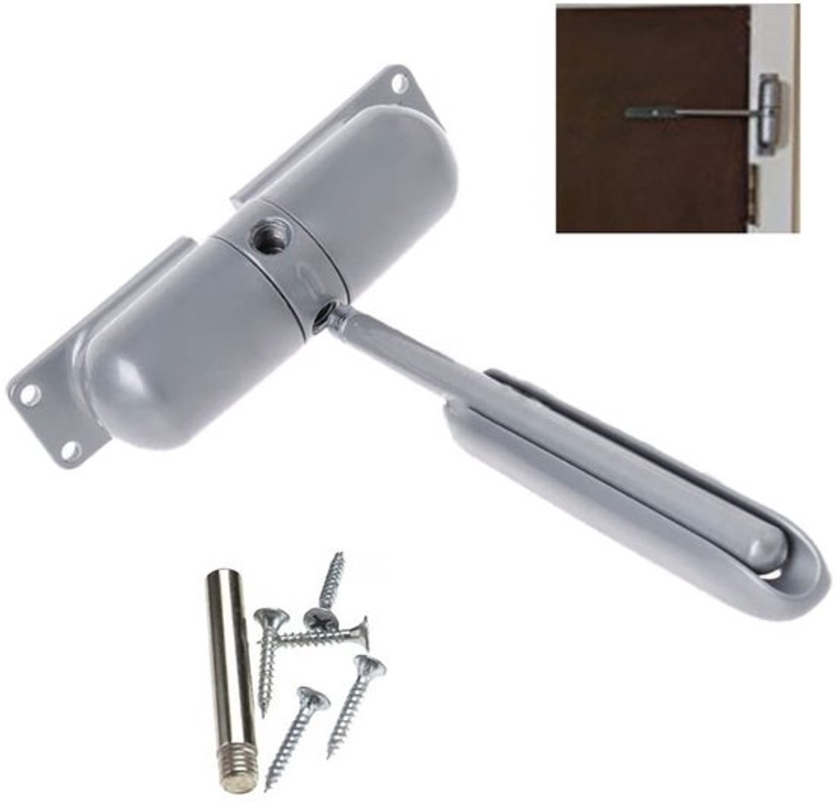 Branddeurdranger Automatische Deurdranger - Heavy Duty - Verstelbare Deur Closer - Hydraulische Deurdranger - Zinklegering - Eenvoudig te Installeren - Deurdichter