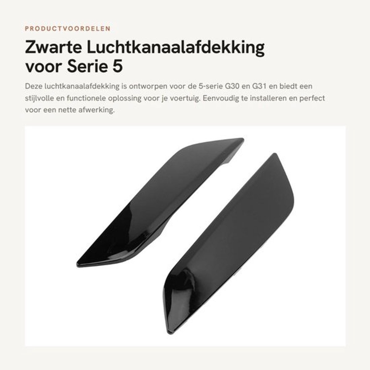 Luchtkanaalafdekking - Zijventilatie Cover Set - ABS - Voor 5-serie G30/G31 2017-2023 - Eenvoudige installatie - Stijlvol ontwerp - Ventilatiecover