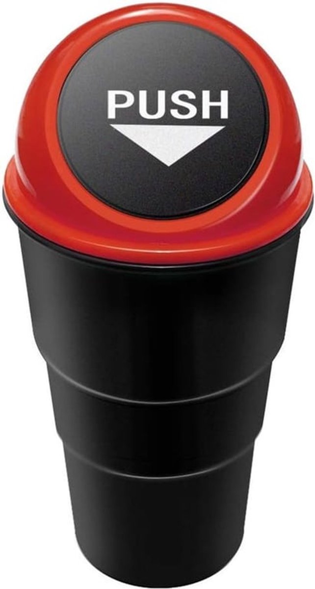 Mini rode autoprullenbak, afvalopbergrek voor in de auto, geschikt voor auto's, huizen, kantoren, badkamers, keukens, woonkamers, studeerkamers, restaurants en andere plaatsen.
